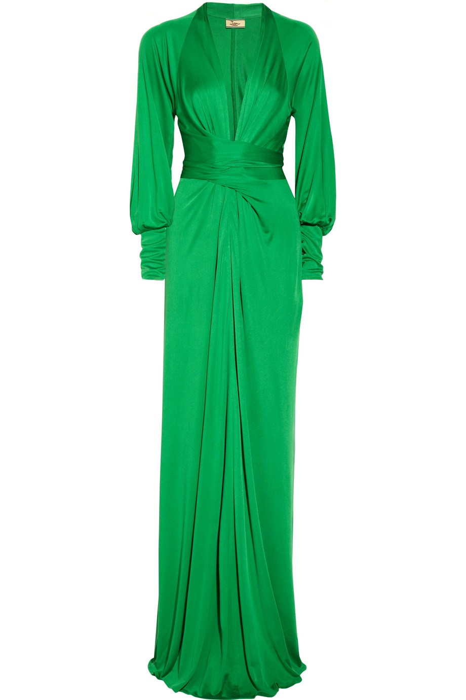 green jersey maxi dress