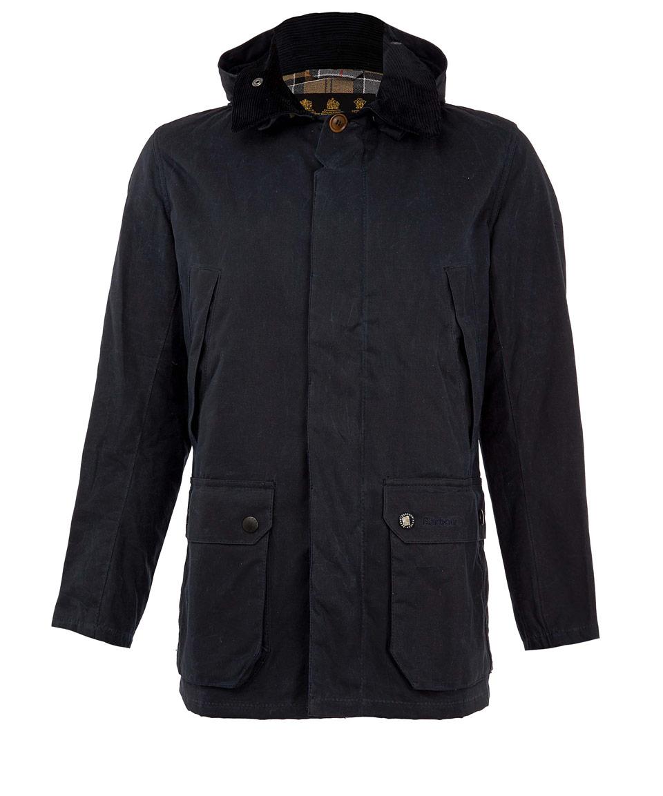mens barbour hooded wax jacket