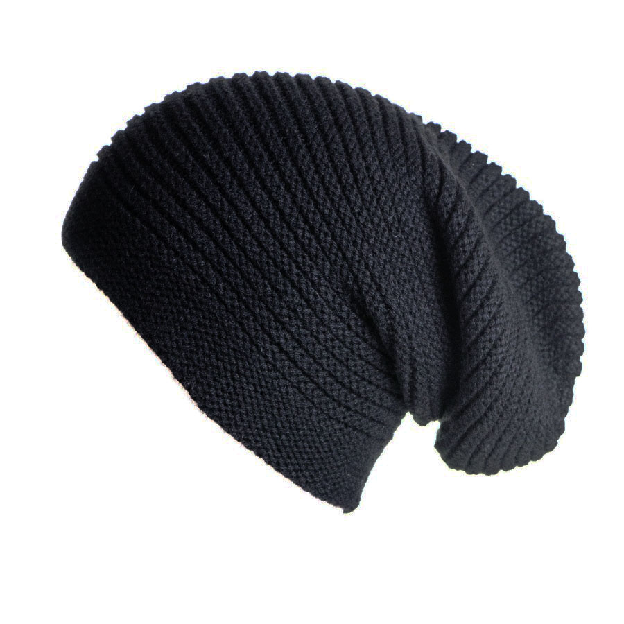 Lyst Black.Co.Uk Black Cashmere Slouch Beanie Hat in Black for Men