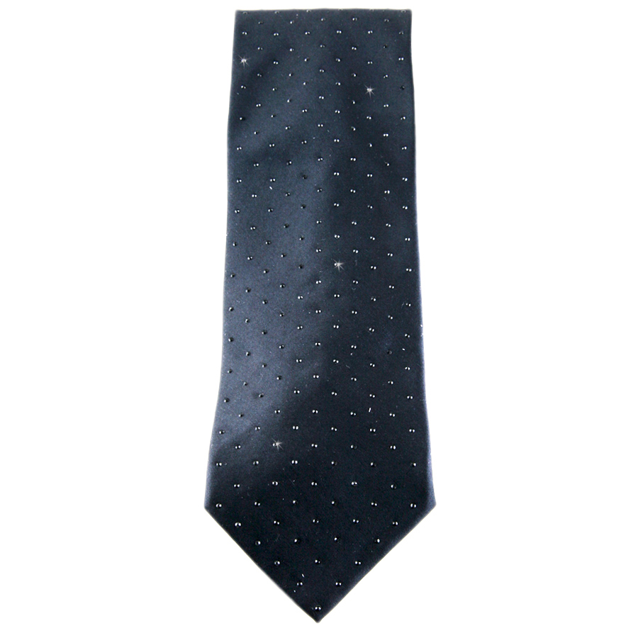Black Black Swarovski Crystal Studded Silk Tie for Men | Lyst