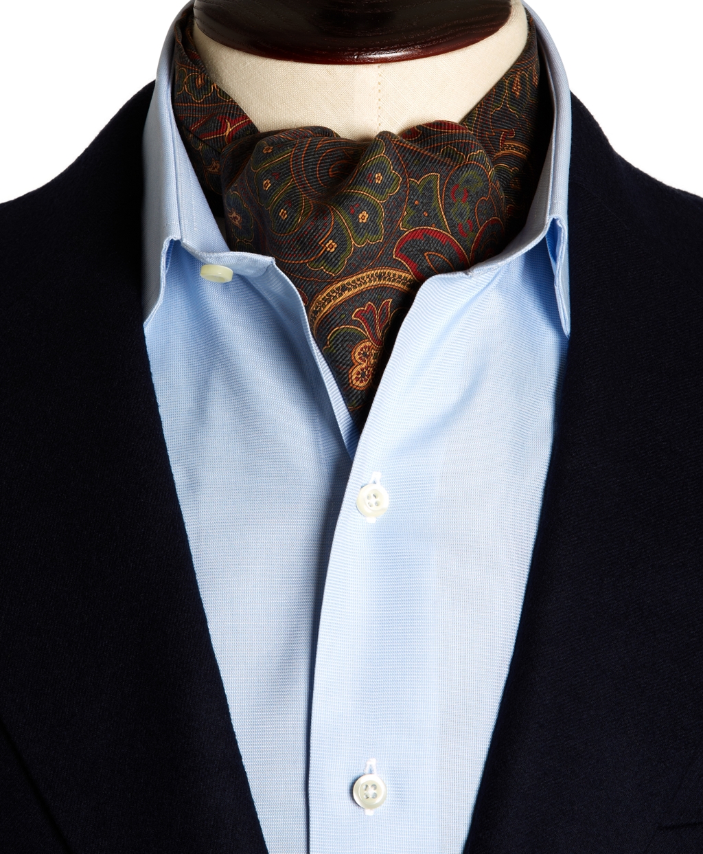 Brooks Brothers Ancient Madder Large Paisley Print Ascot in Navy (Blue) for Men Lyst