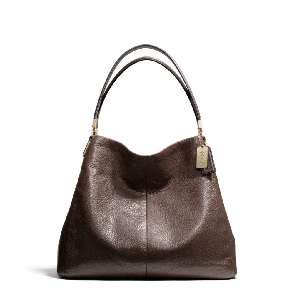 Lyst - Coach Madison Small Phoebe Shoulder Bag in Leather in Brown
