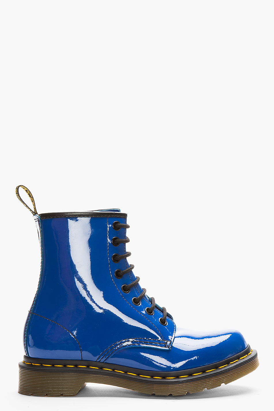 Dr. Martens Royal Blue Patent Leather W 8-eye Boots | Lyst