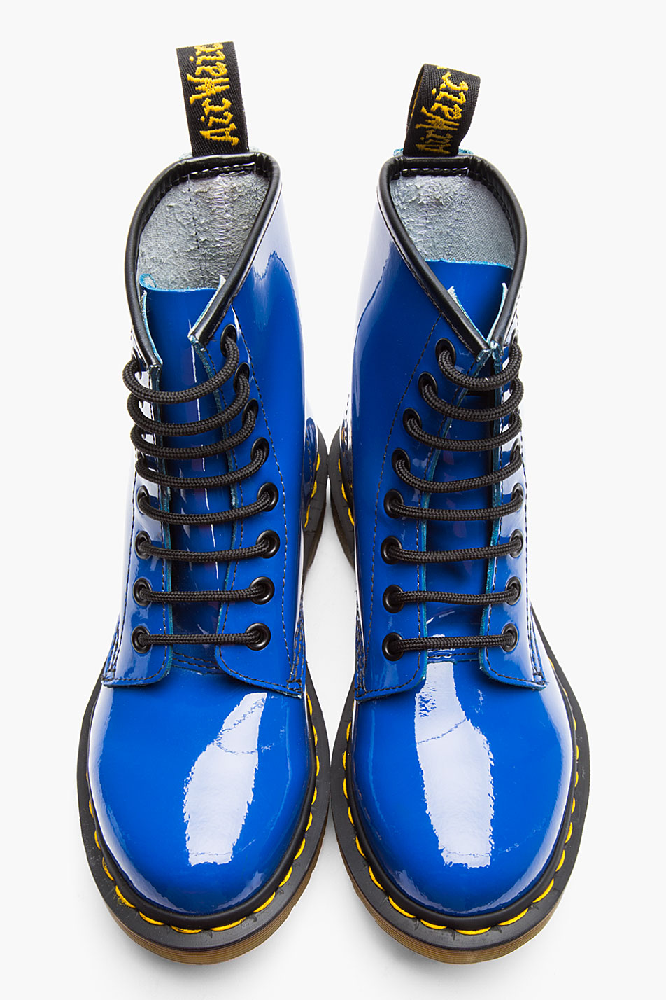 Lyst - Dr. martens Royal Blue Patent Leather W 8-eye Boots in Blue