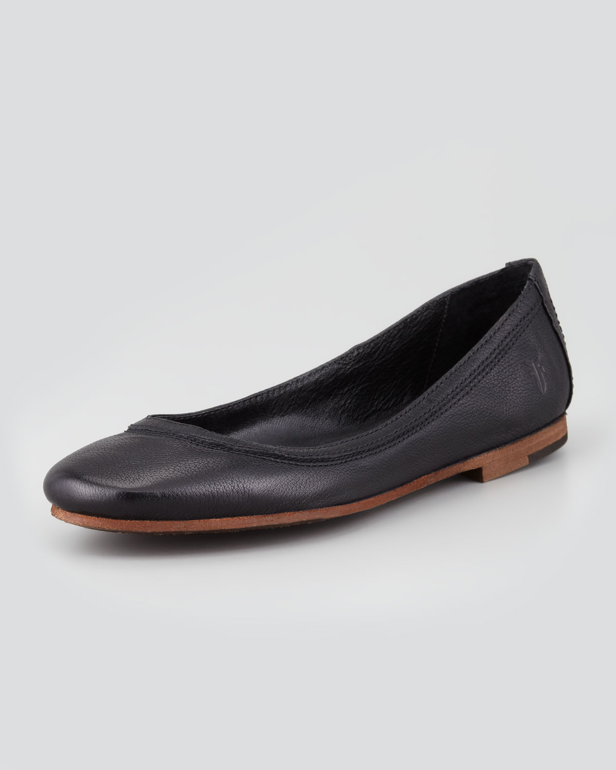 frye carson ballet flat black