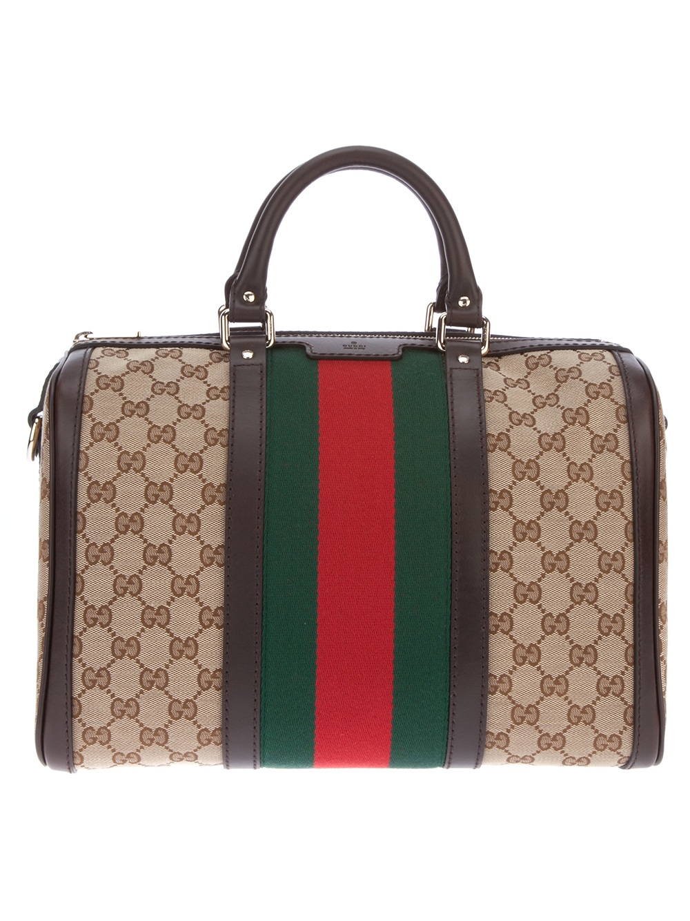 Gucci Handbag Mini Boston Bag G Motif Pattern Beige Brown