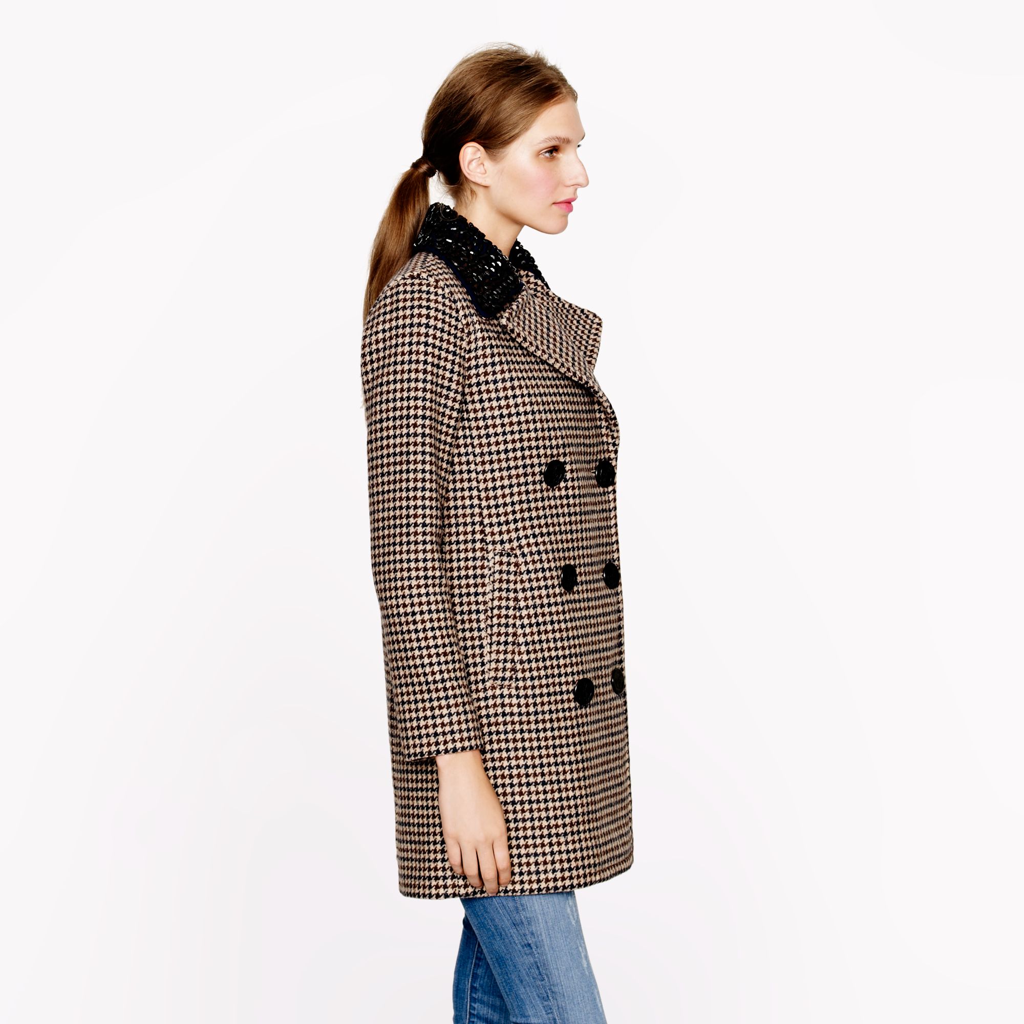 j crew houndstooth coat