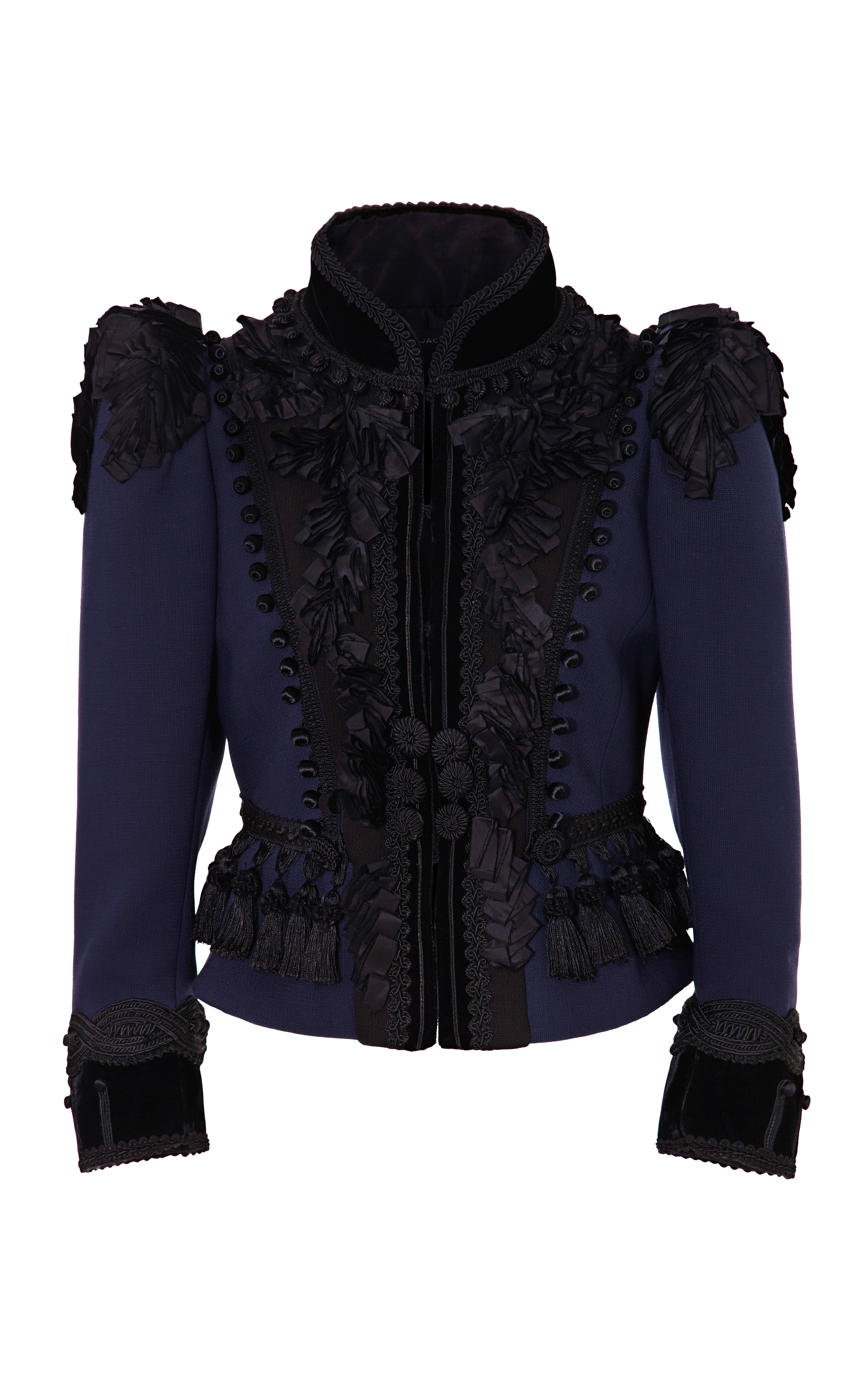 Marc Jacobs Double-face Light-weight Wool Fitted Victorian Jacket in Navy (Blue) - Lyst