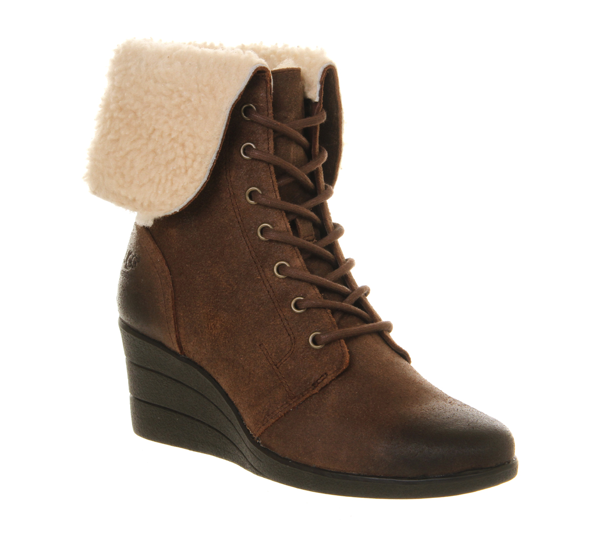 ugg lace up boots ugg zea shearling wedge lace up boots in brown chocolate ugg lace up boots ugg zea shearling wedge lace up boots in brown chocolate
