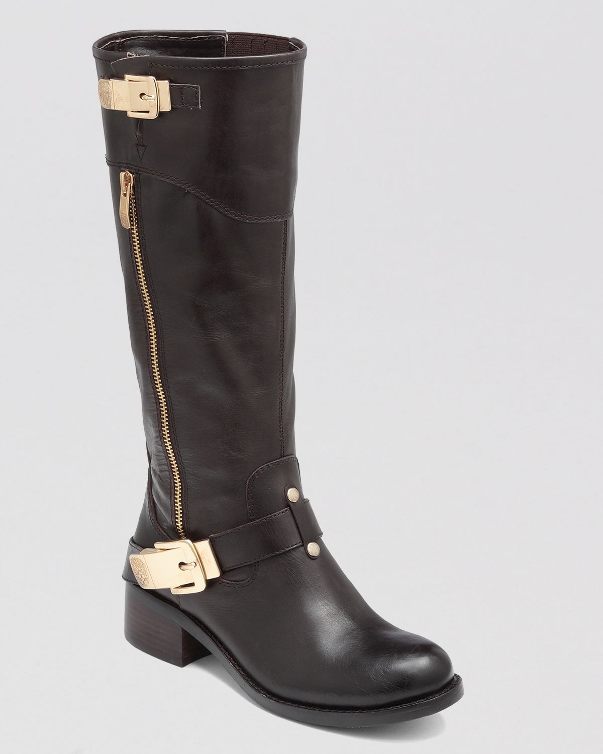 Vince Camuto Tall Boots Waymin Moto in Brown - Lyst