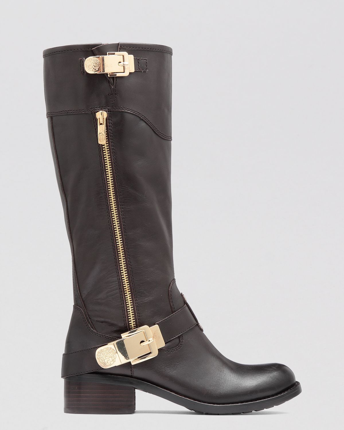 Vince Camuto Tall Boots Waymin Moto in Brown Lyst