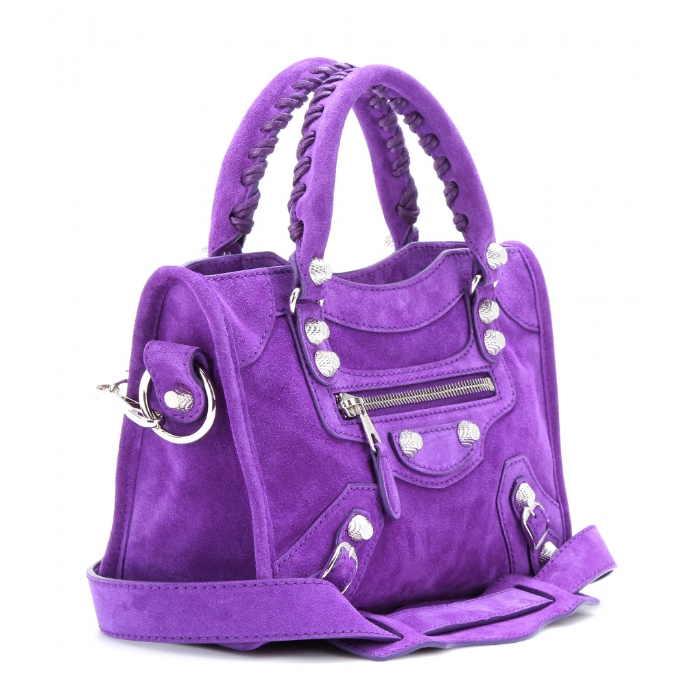 balenciaga mini city purple