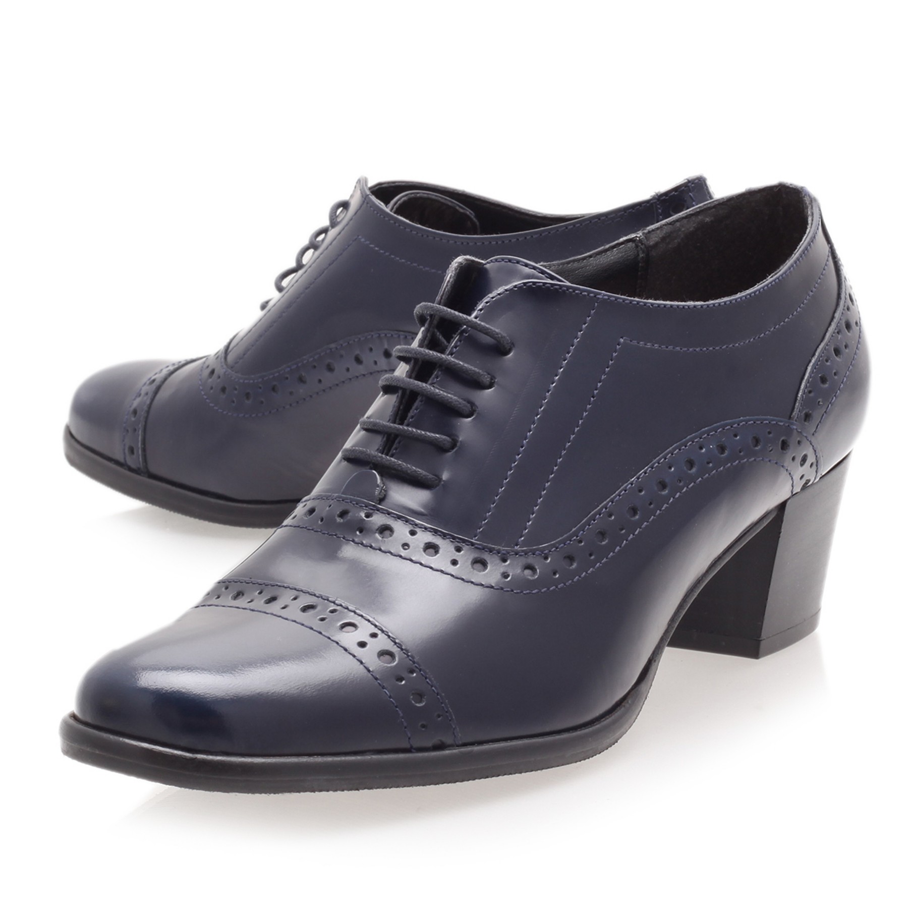 navy heeled brogues