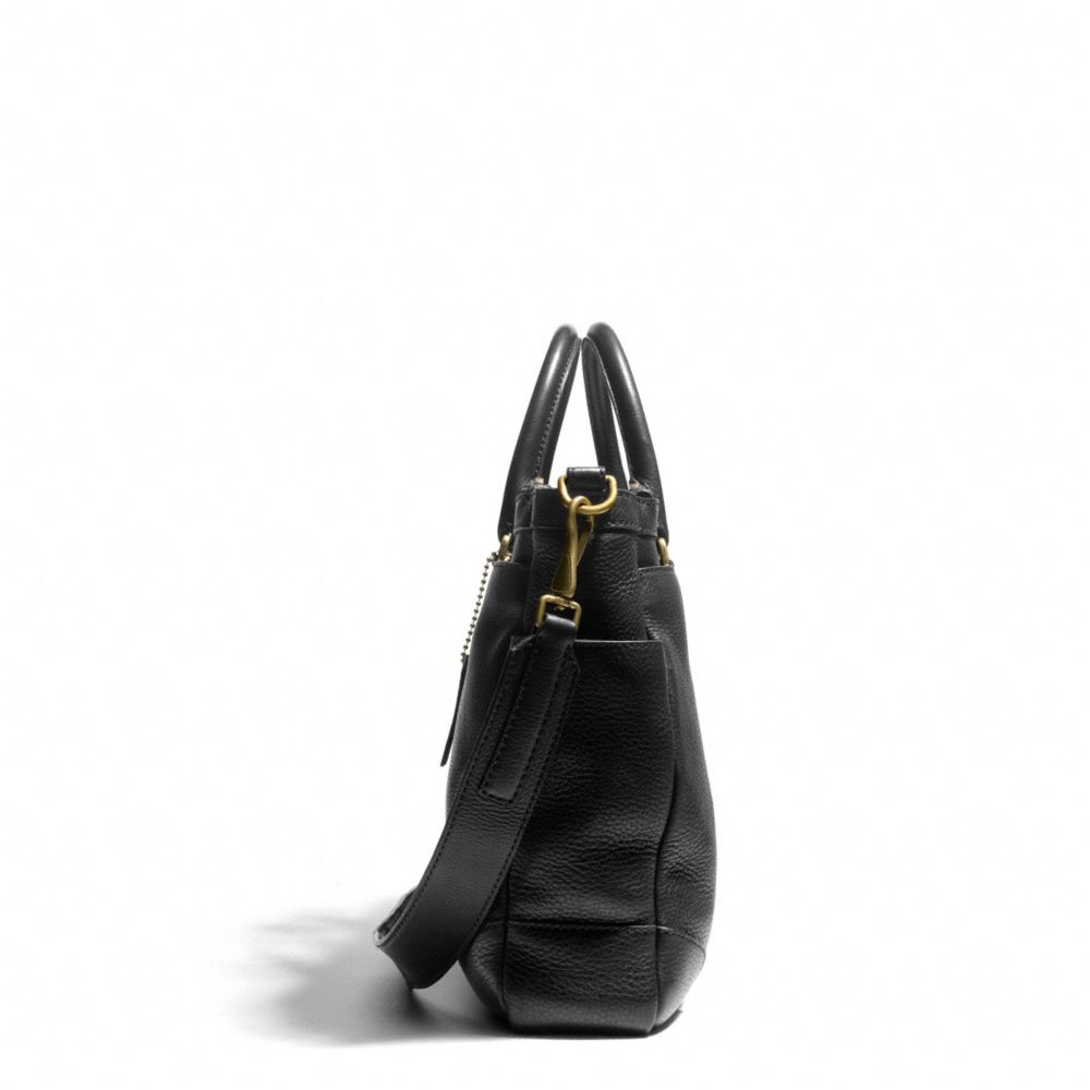 COACH Bleecker Metropolitan Bag in Pebbled Leather in Brass/Black (Black) for Men - Lyst