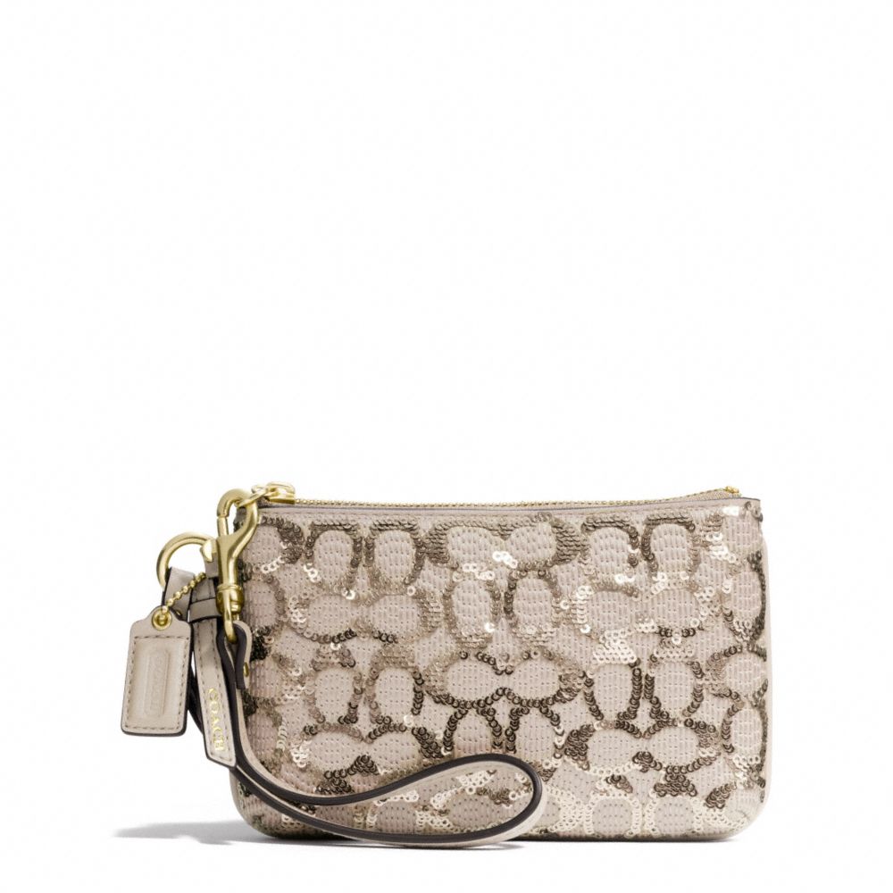 coach sequin wristlet