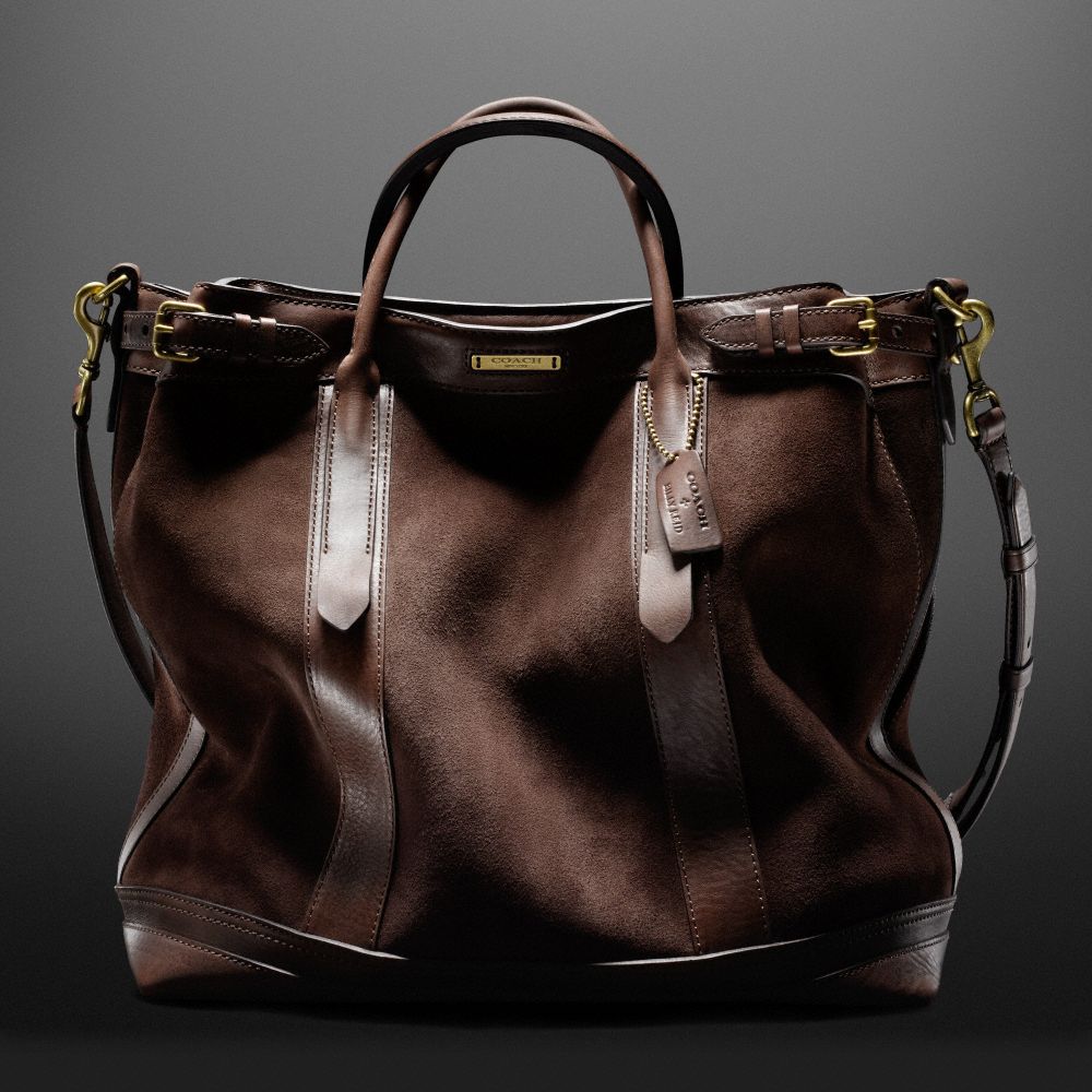 COACH Billy Reid Hero Tote in Suede in Brown for Men | Lyst