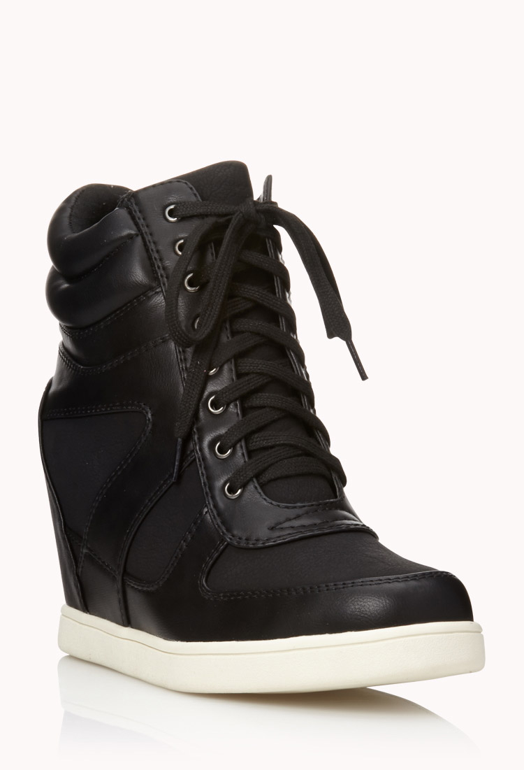 forever 21 wedge sneakers