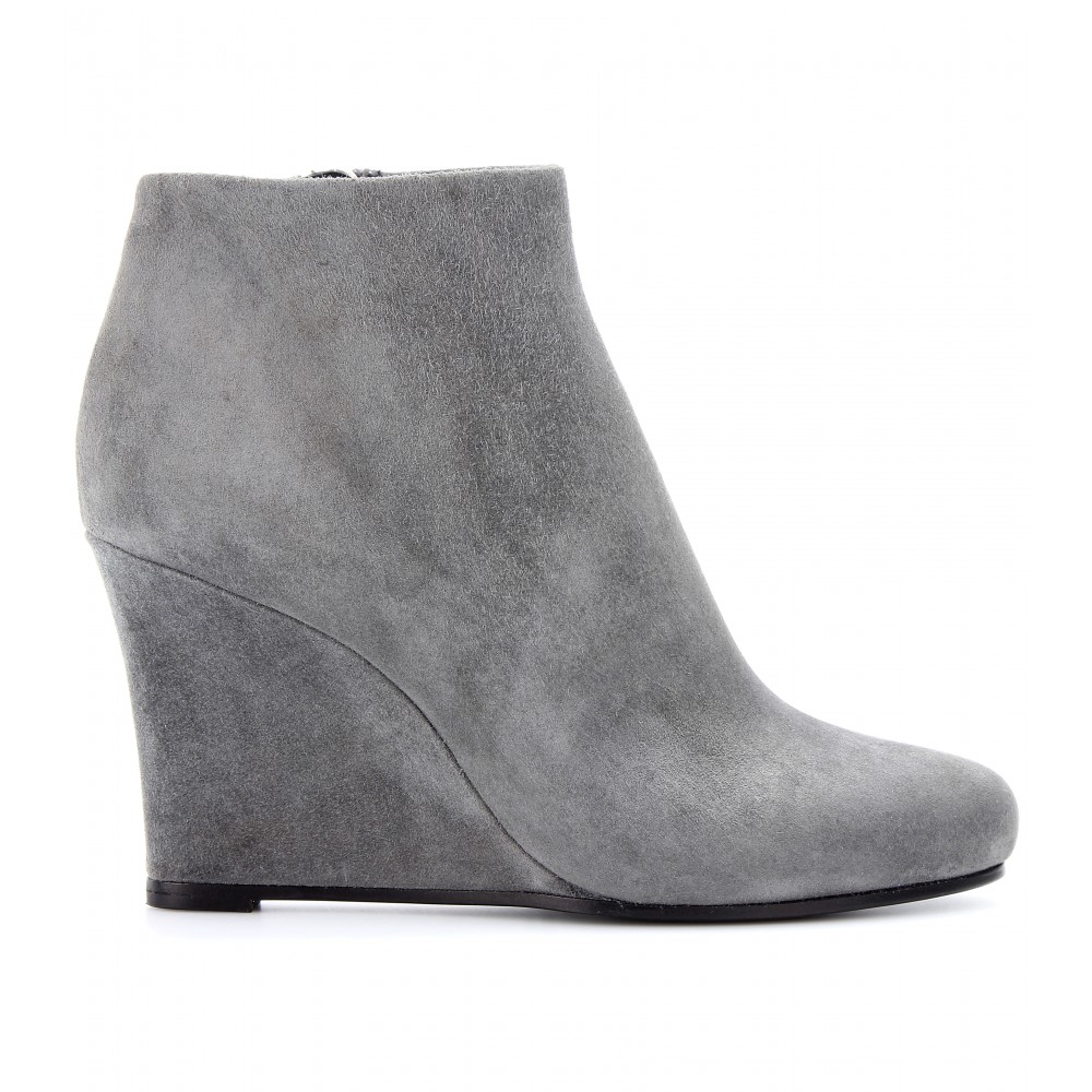 gray heeled booties