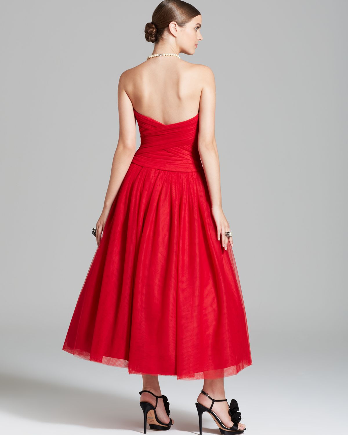 Ml monique lhuillier Strapless Tulle Ballerina Gown in Black | Lyst Ml monique lhuillier Strapless Tulle Ballerina Gown in Black | Lyst