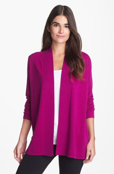Nordstrom Collection Open Front Cashmere Cardigan in Purple (Purple ...