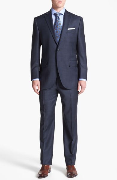 Peter Millar Flynn Classic Fit Plaid Suit in Blue for Men | Lyst