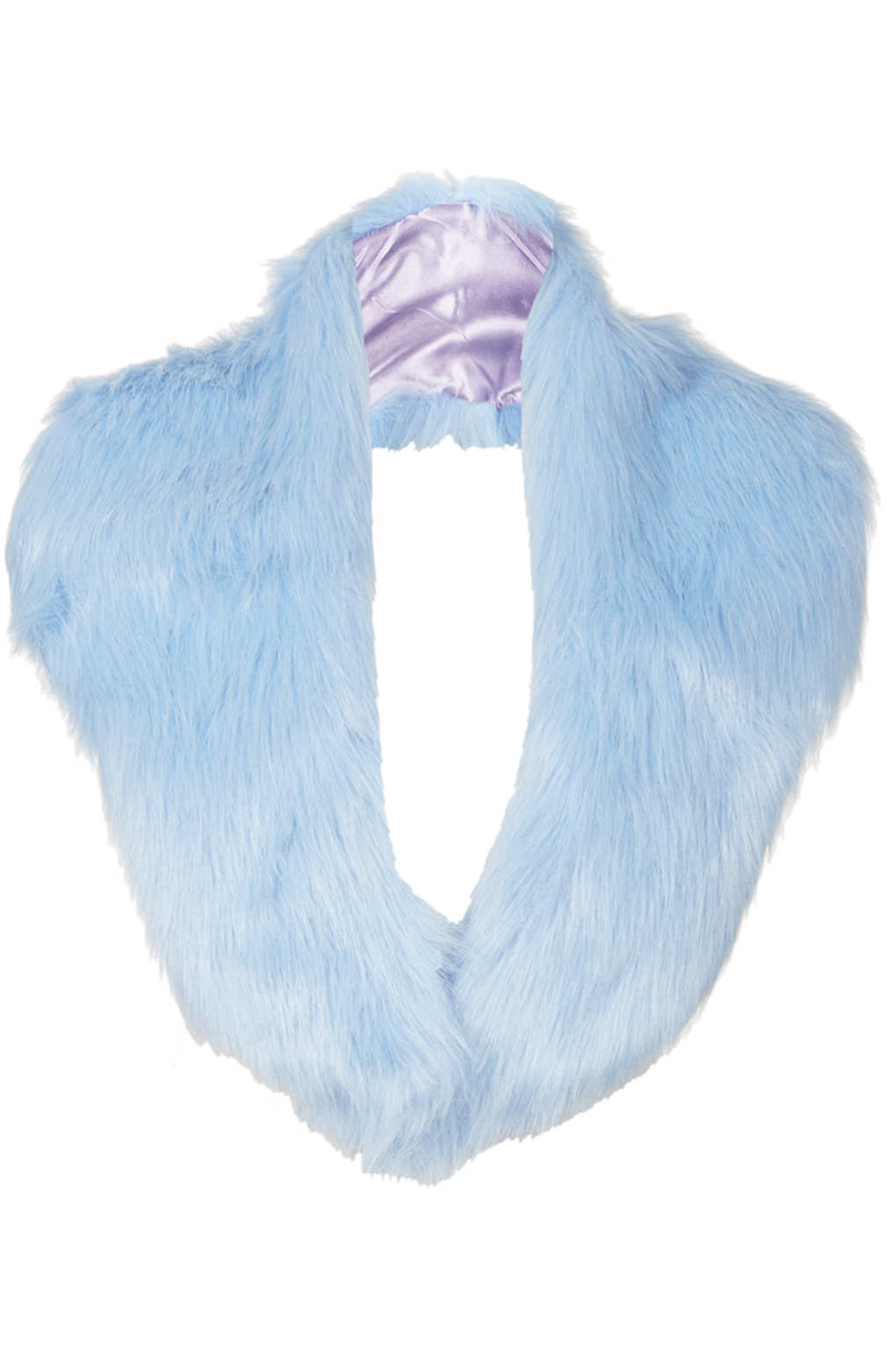 blue fur wrap