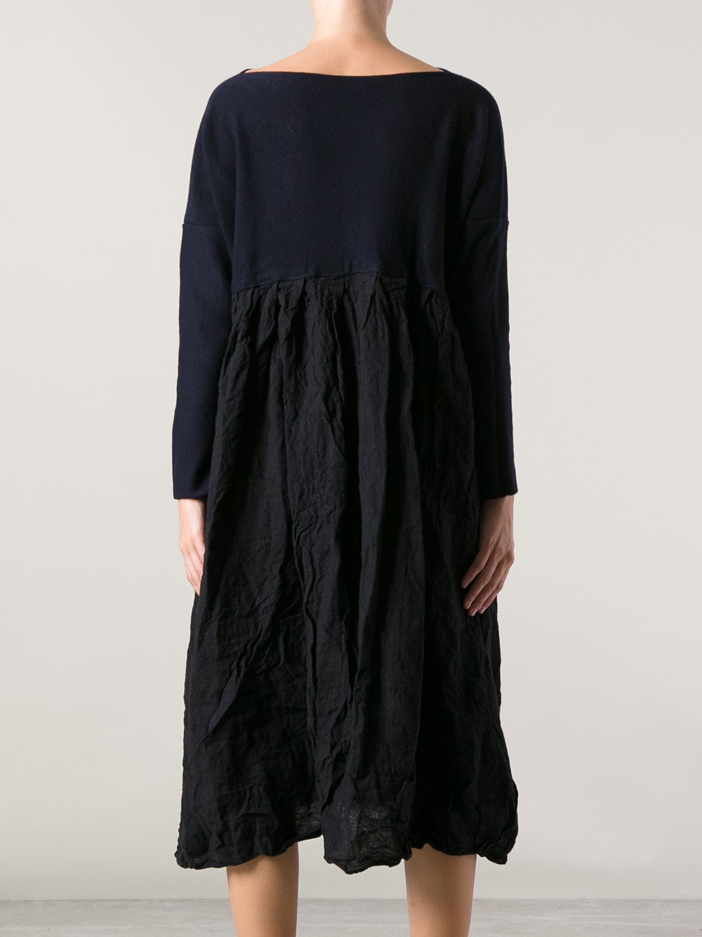 Lyst - Daniela Gregis Crumple Effect Oversize Dress in Black