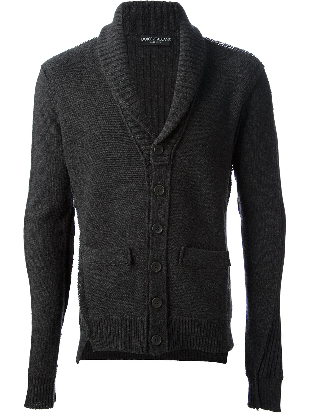 Dolce & gabbana Shawl Collar Cardigan in Gray for Men | Lyst