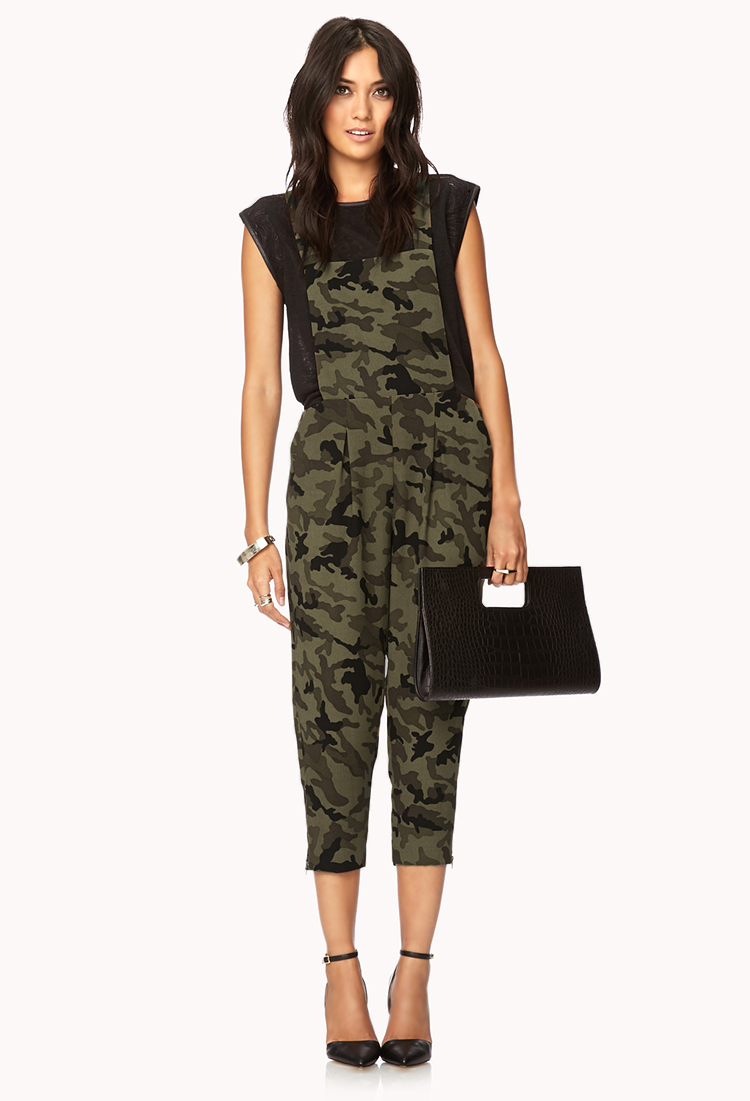 forever 21 camo jumpsuit