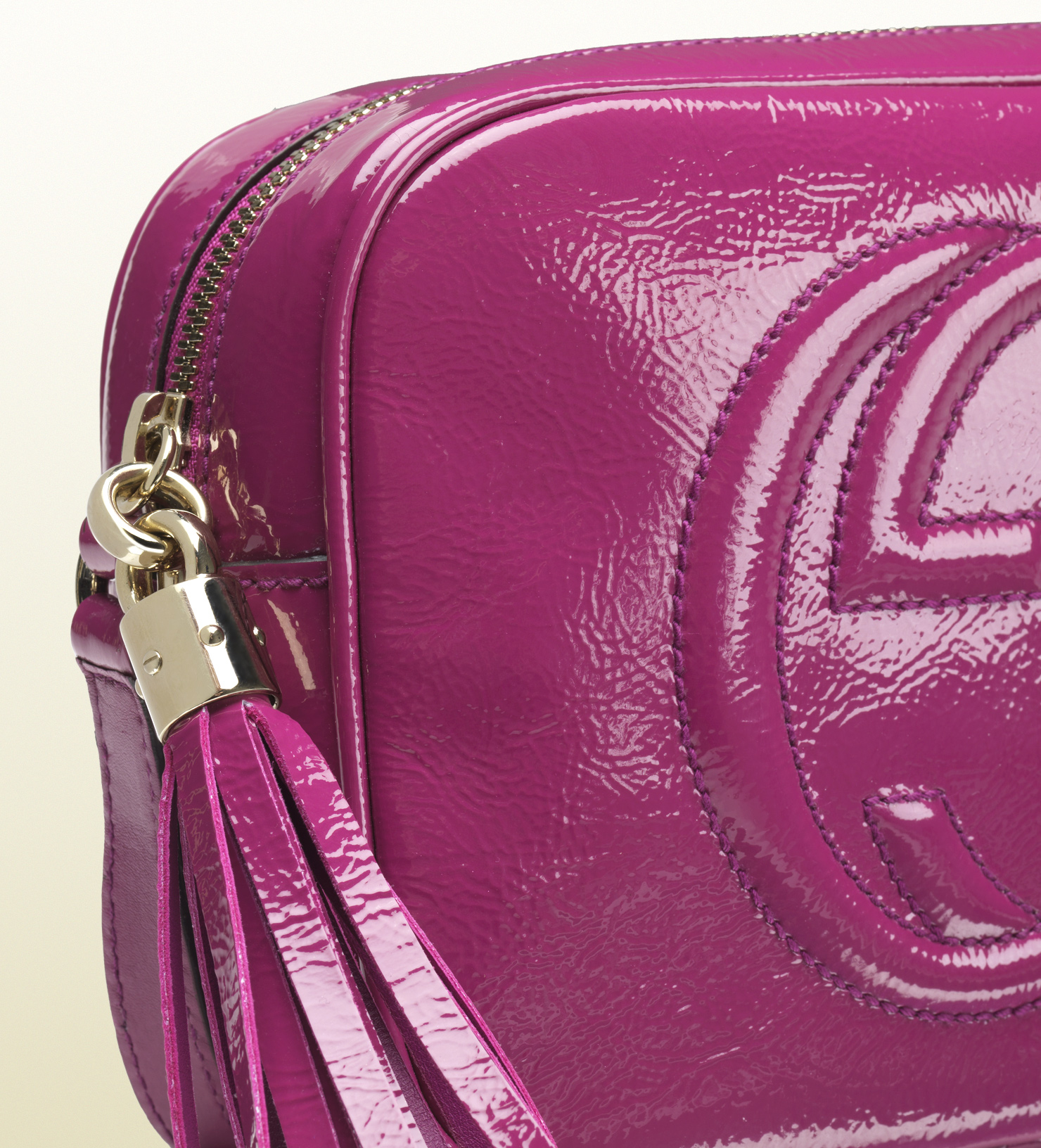 Gucci Soho Patent Leather Disco Bag in Fuchsia (Purple) - Lyst