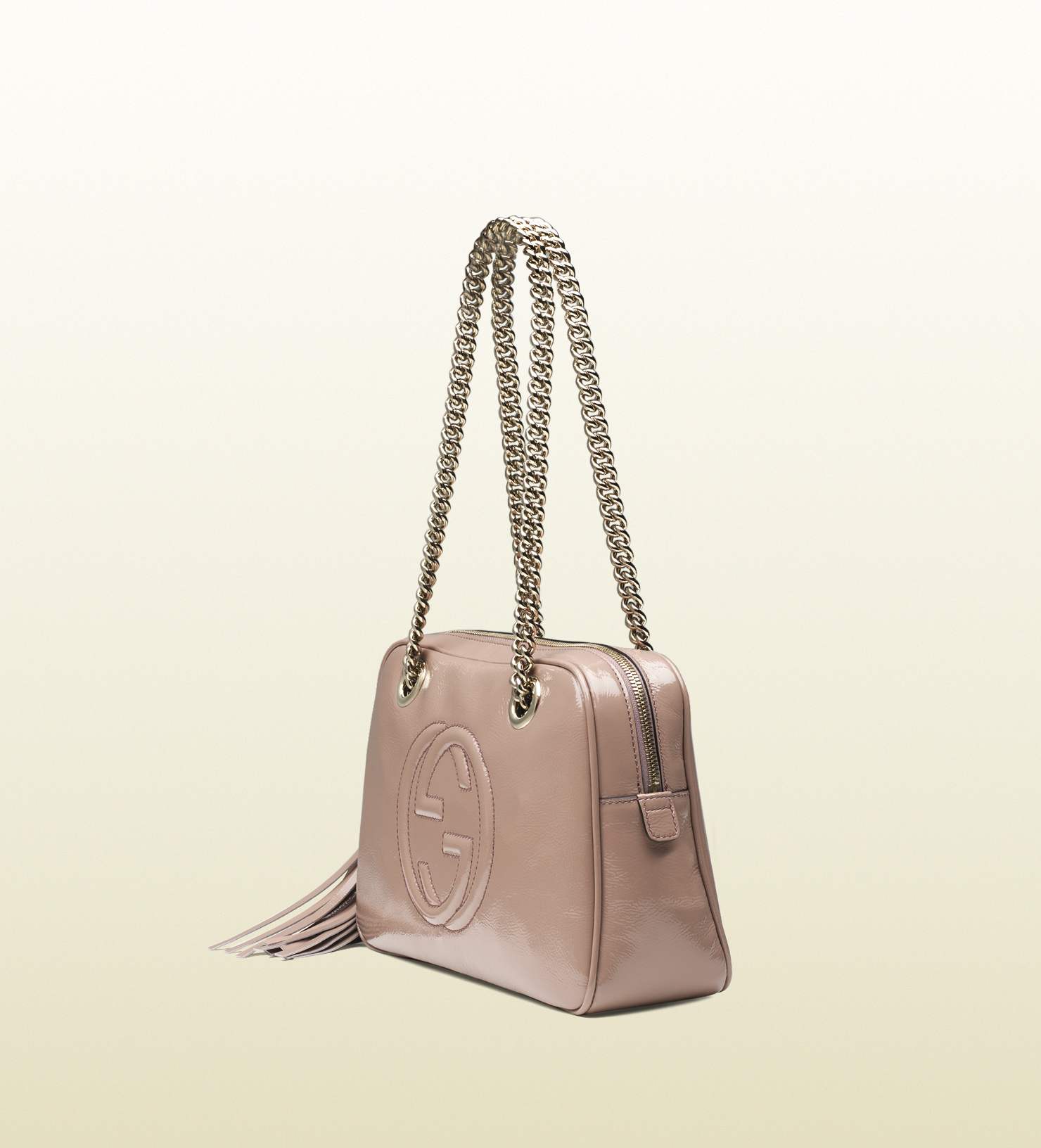 Gucci Soho Patent Leather Shoulder Bag in Pink - Lyst