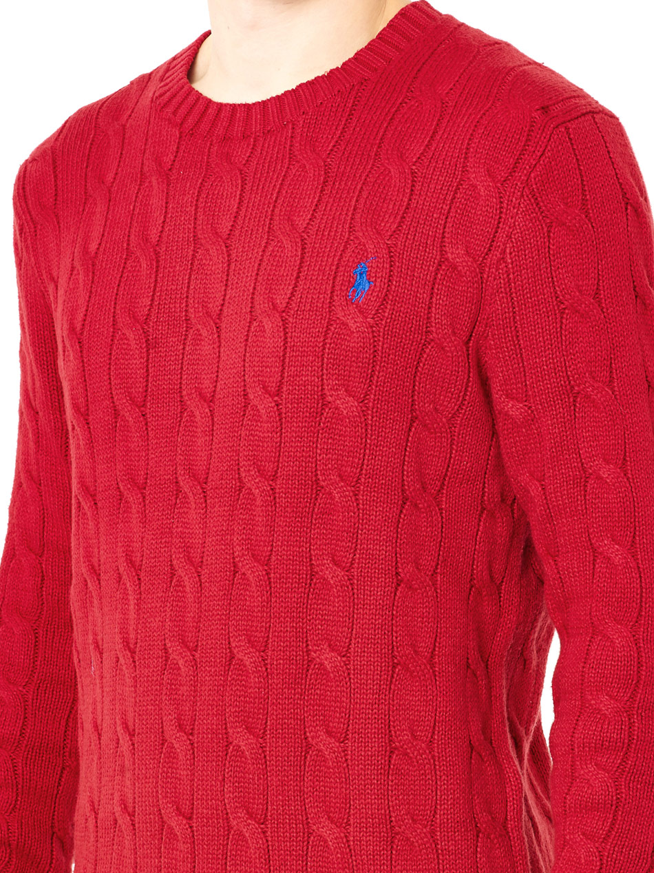 red ralph lauren cable knit jumper