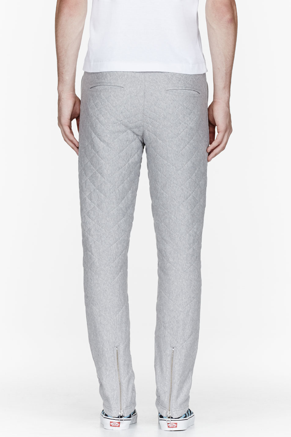 Lyst - Adidas Slvr Heather Grey Quilted Lounge Pants in Gray for Men