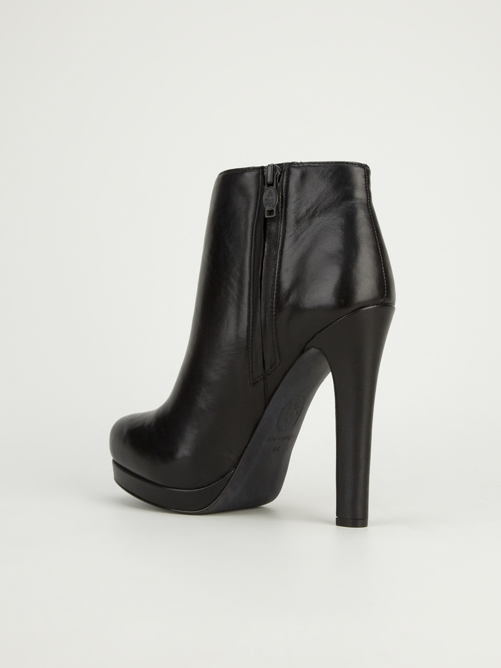 black high heel ankle boots