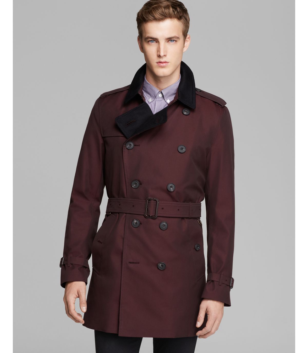 Burberry London Britton Trench in Mahogany Red (Brown) for Men - Lyst