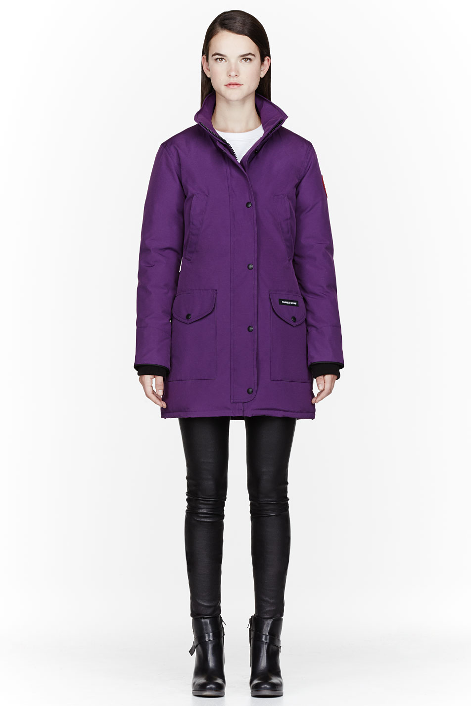 Lyst - Canada Goose Purple Down and Fur Trillium Parka in Purple