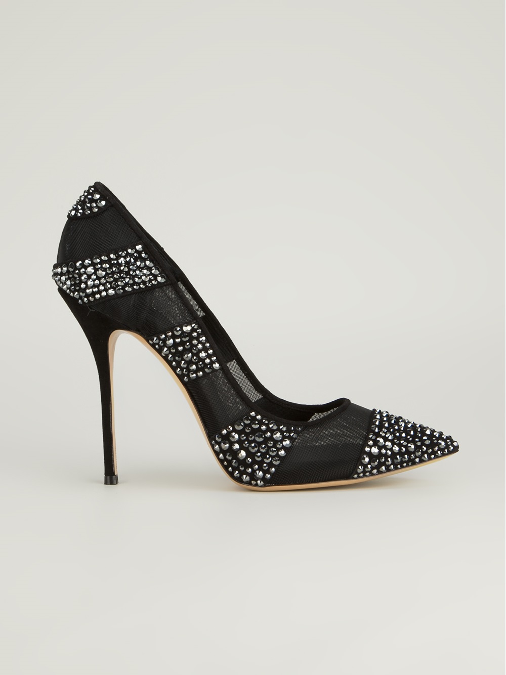 Casadei Embellished Pump in Black Lyst