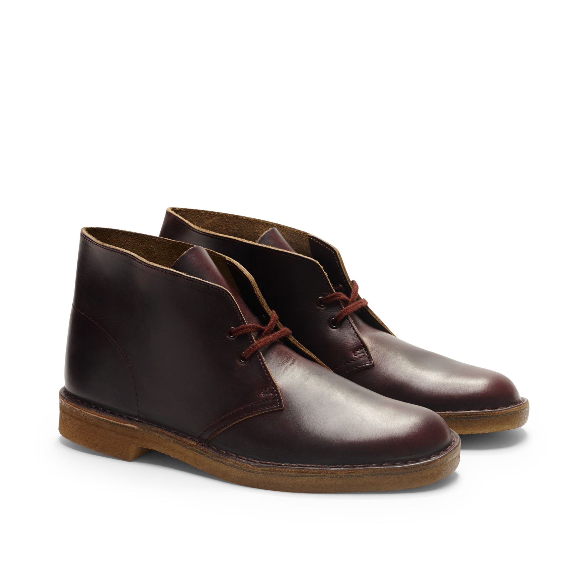 clarks desert boots burgundy