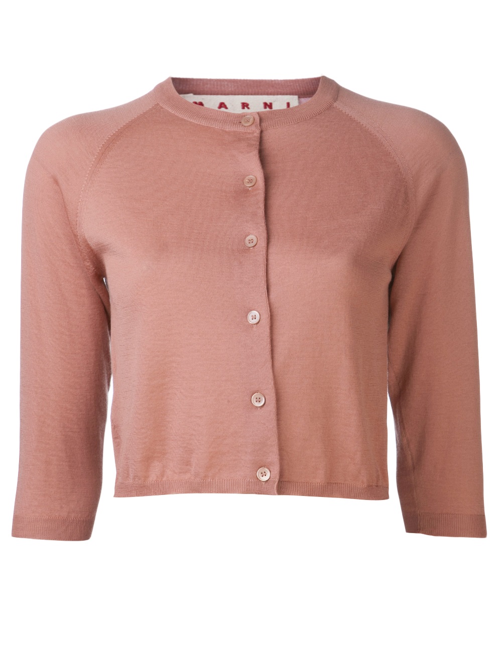 Marni Cropped Crew Neck Cardigan in Pink & Purple (Pink) - Lyst