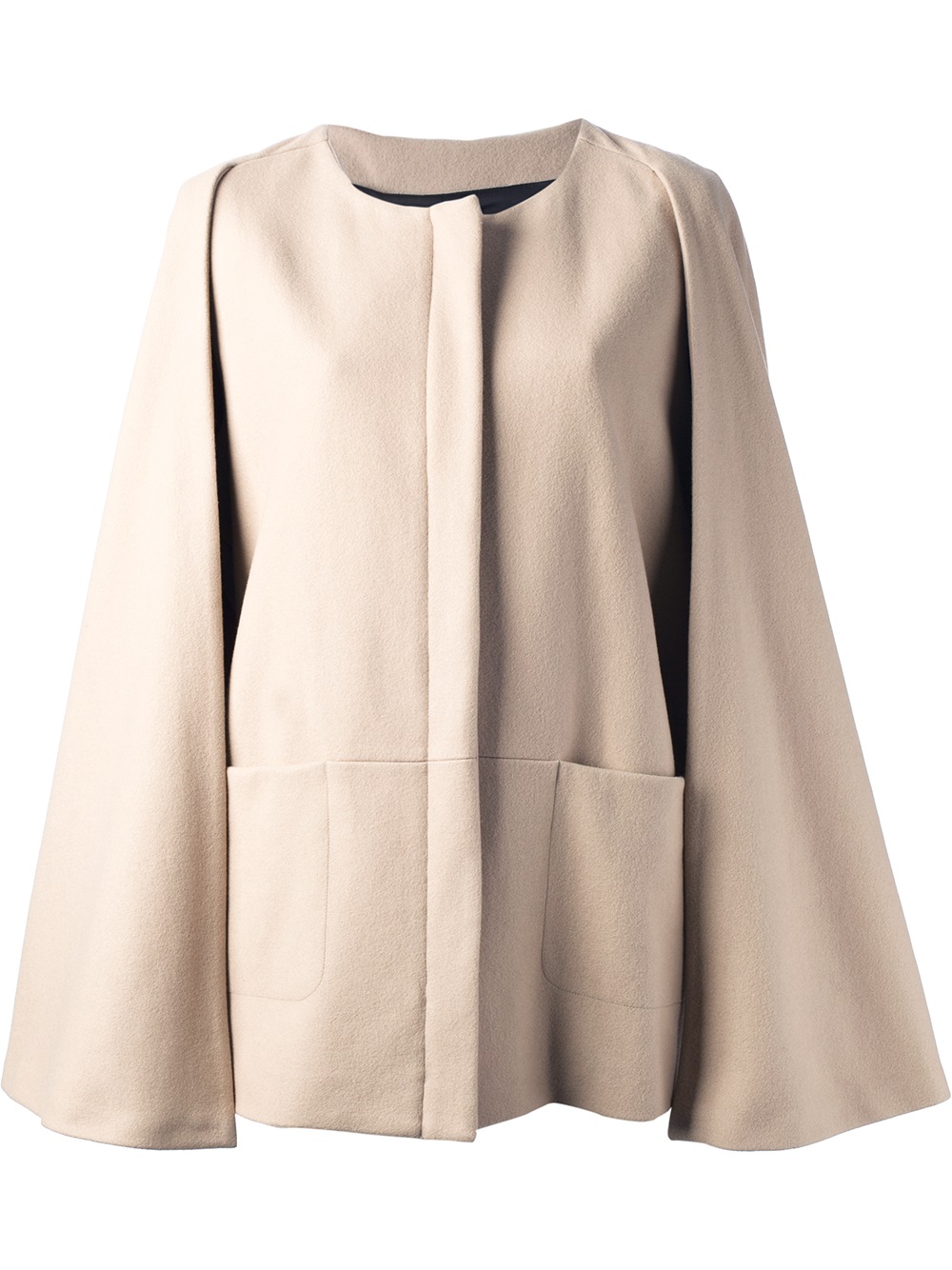 beige cape coat