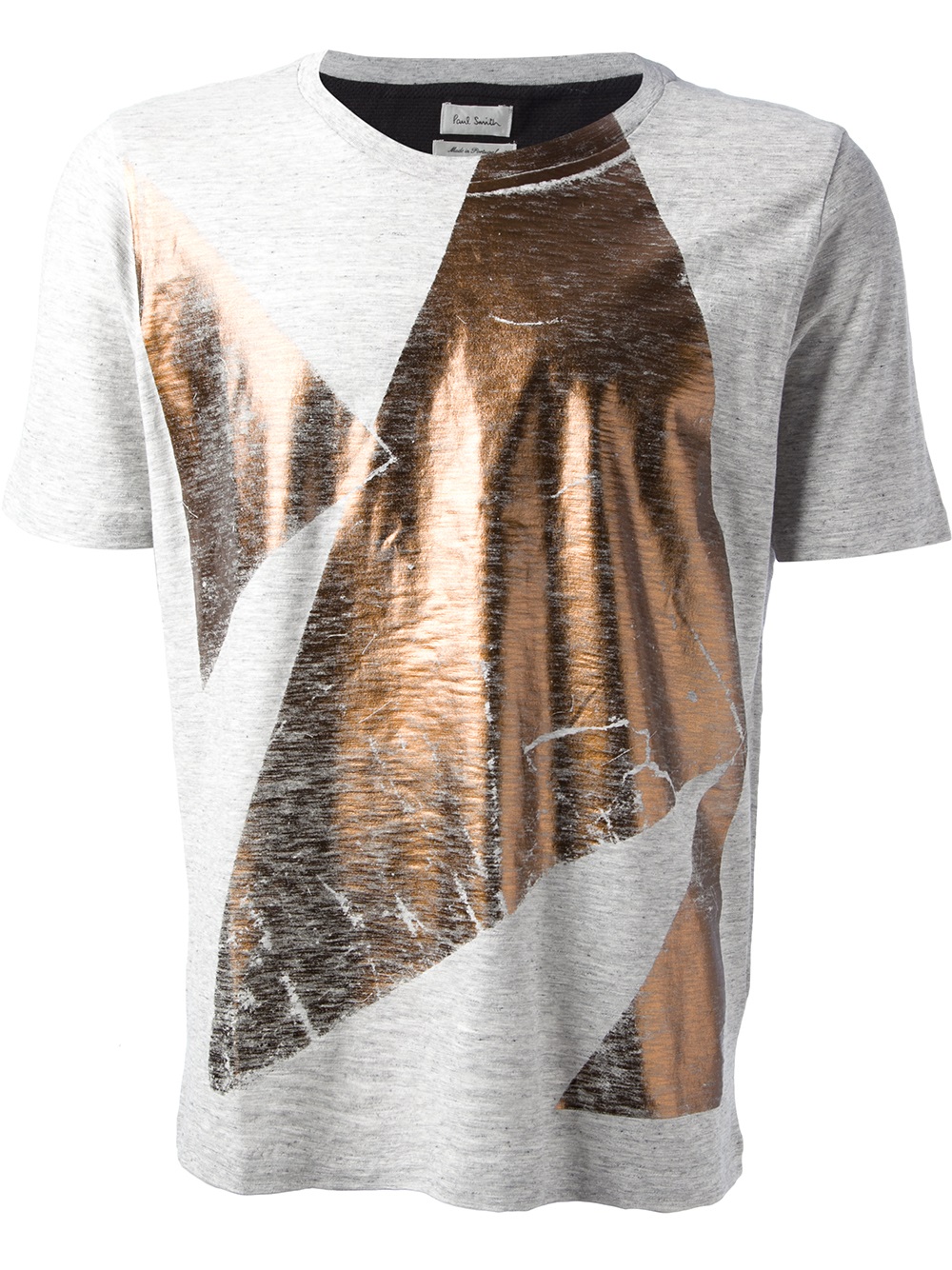 Paul Smith Metallic Panel T-shirt in Grey (Gray) for Men - Lyst