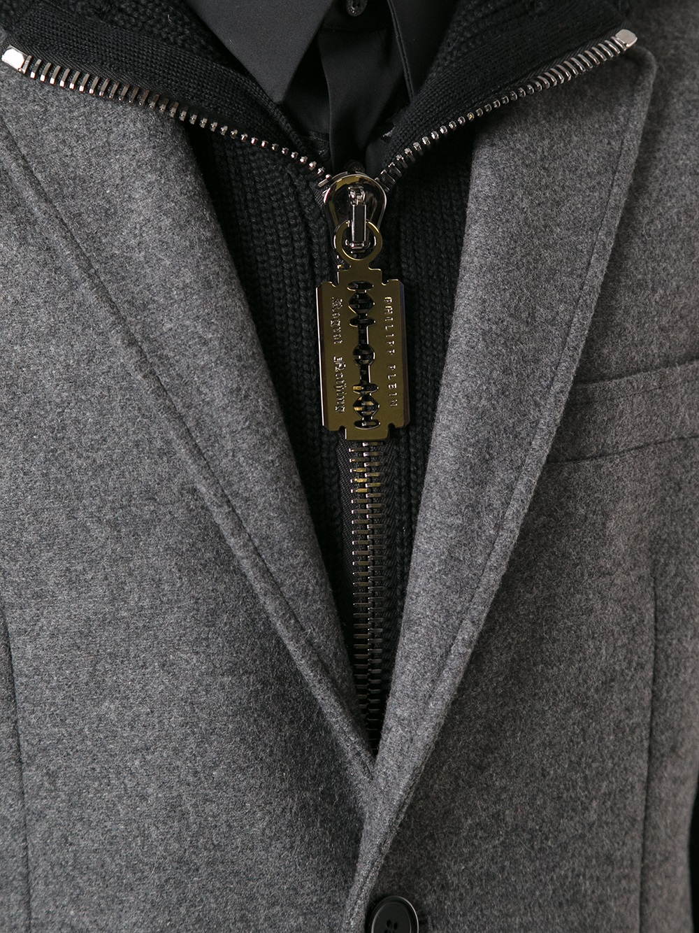 Philipp Plein Hooded Blazer in Grey (Gray) for Men - Lyst