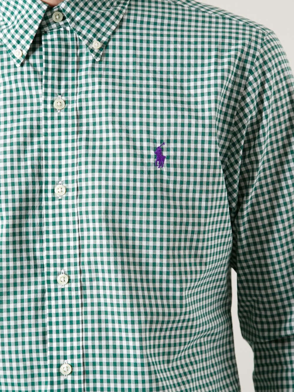 Polo Ralph Lauren Gingham Oxford Shirt in Green for Men | Lyst