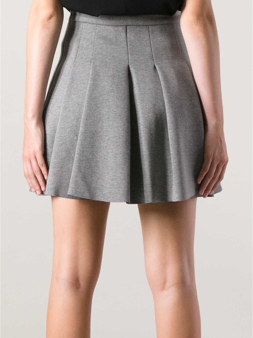 T By Alexander Wang Pleated Skirt in Gray | Lyst