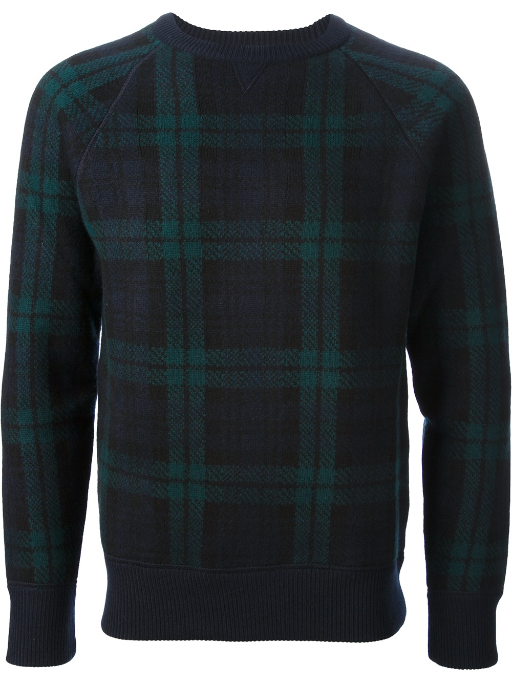 Valentino Tartan Sweater in Green for Men Lyst