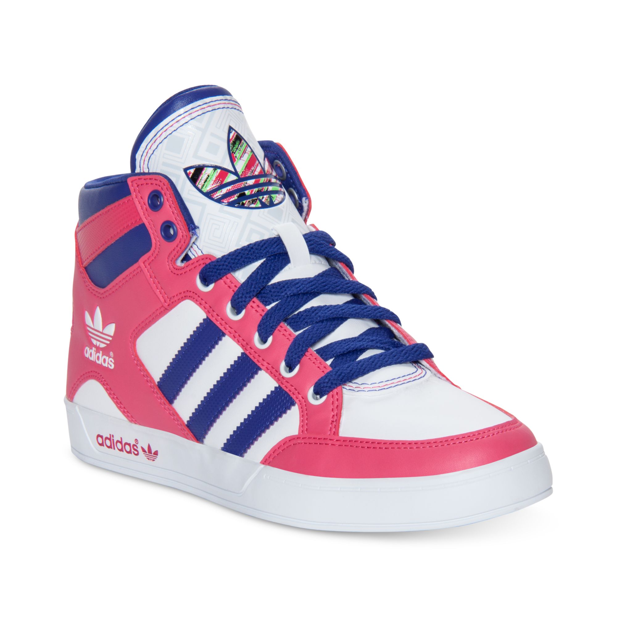 adidas Hardcourt Hi Casual Sneakers in Pink | Lyst