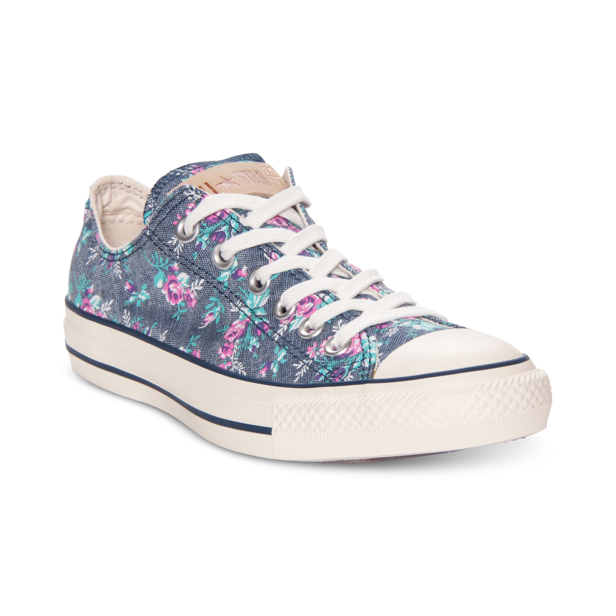 sneakers with flower design