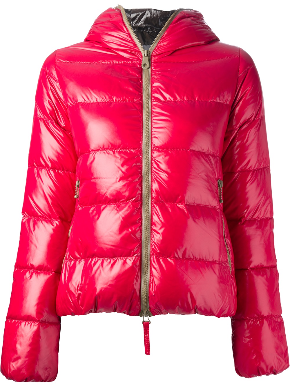 Duvetica Hooded Padded Jacket in Pink & Purple (Pink) - Lyst