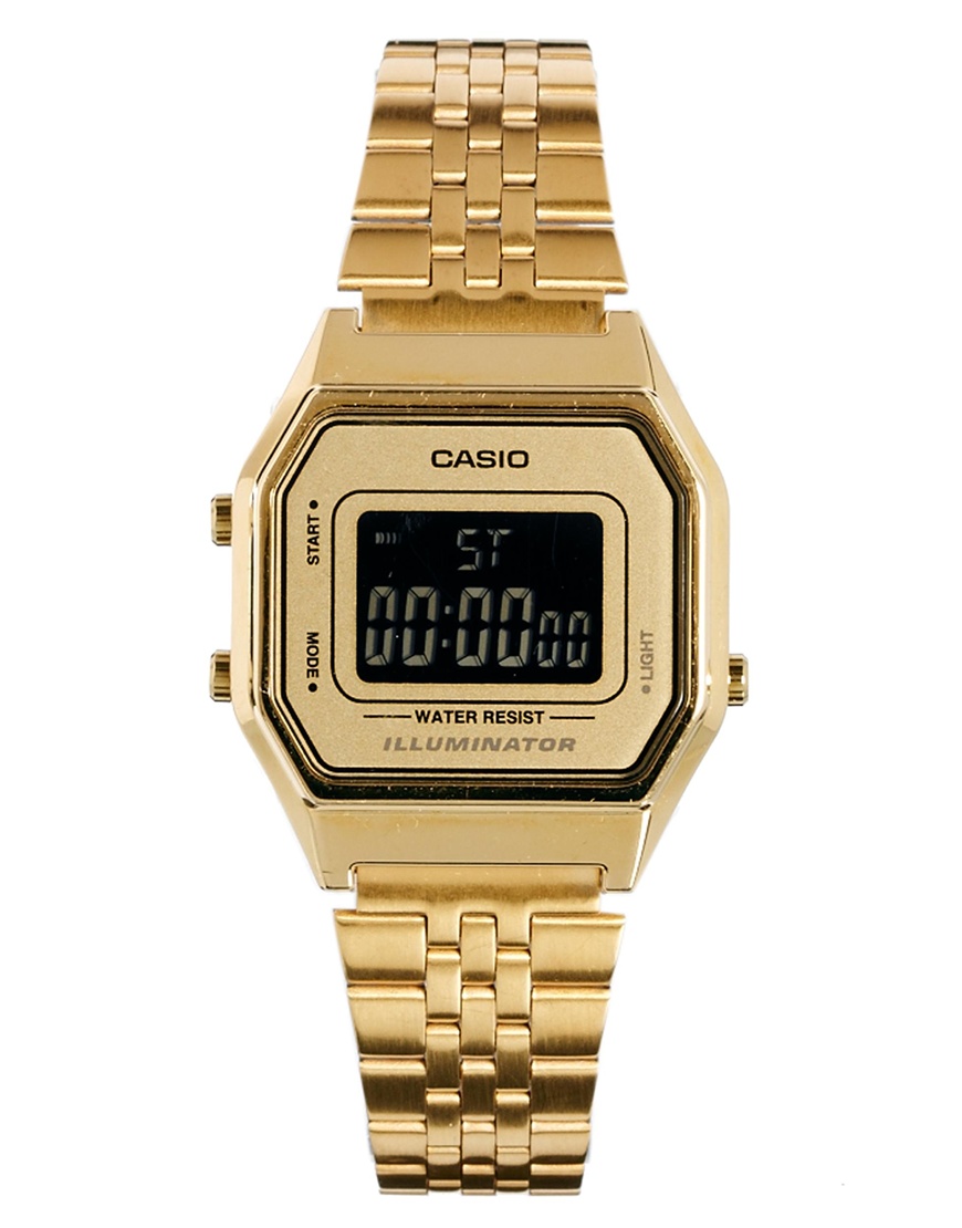 casio gold face mini watch