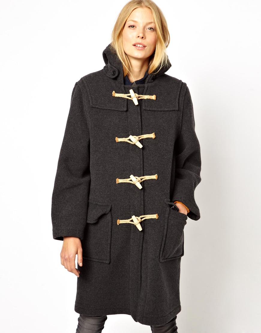 Lyst Gloverall Original Duffle Coat with Wood Jute Fastenings in Gray